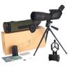 Adult Binoculars for Bird Watching, 20-60x80 Zoom Monocular Telescope with Large Objective Lens, BAK4 Prism, Waterproof, Connects to Mobile Phone, Includes Large Tripod view 3