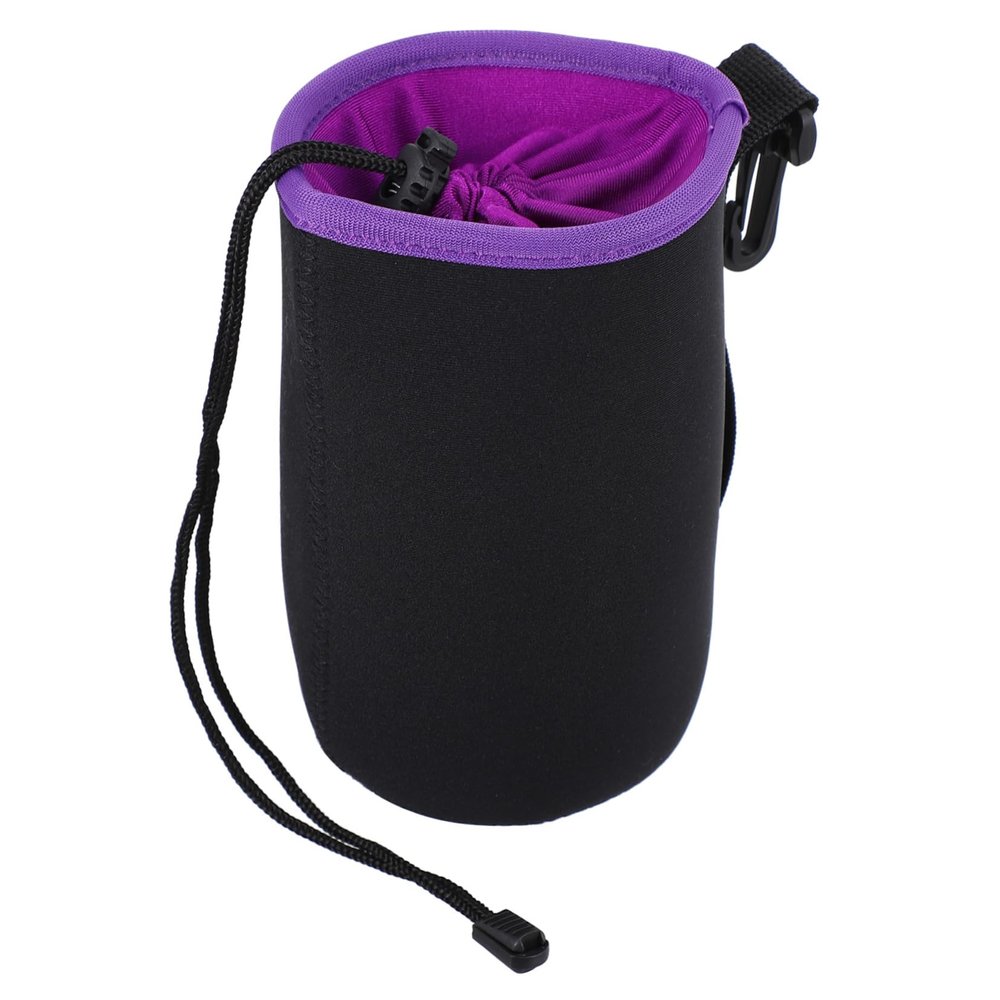 LOORGVEL Shockproof Camera Lens Case Bag Thick Neoprene Pouch with Belt Loop and Clip for DSLR Lens Protection Against Drops Scratches and Water Splashes