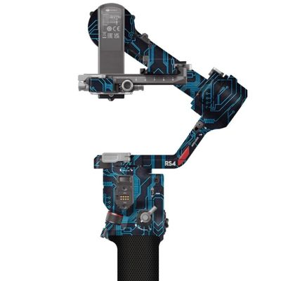 Anti-Scratch Decal Skin for DJI RS4 Stickers Stabilizer Head Protection Vinyl Wrap Film Protector Coat Ronin RS 4 S4 RoninS4 (Circuit Blue)