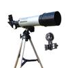 Telescope for Adults Beginners Kids 50mm Aperture 360mm Astronomical Refractor Telescope BAK4 Prism FMC Lens Telescope for Astronomy with Smartphone Adapter and Tripod for Observe Moon (Silver ) view 1