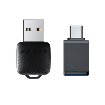 YUEHISY 2 in 1 Wireless Auto Adapter, Convert Wired to Wireless Car Interconnect Dongle, Plug and Play, with Type C to USB Adapter