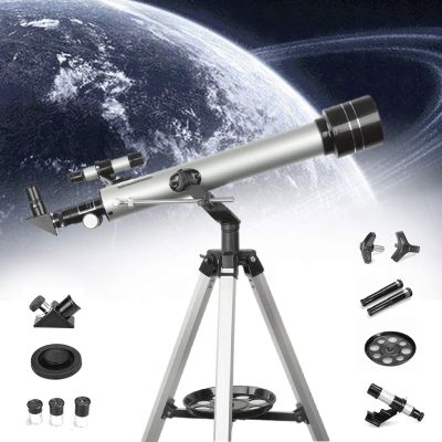 TYUHDUYUR Astronomy Telescopes Telescope for Beginners with Adjustable Tripod Eyepieces and Planetary Mirror 700/60mm HD Refractor Telescopes for Kids and Adults