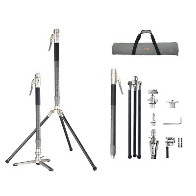 Harlowe Rocket Monopod and Fluid Head Kit for Photographer Camera and Lights 360 Swivel Carbon Fiber Monopod Stand and Fluid Head for Studio/Travel Photography and Video Recording