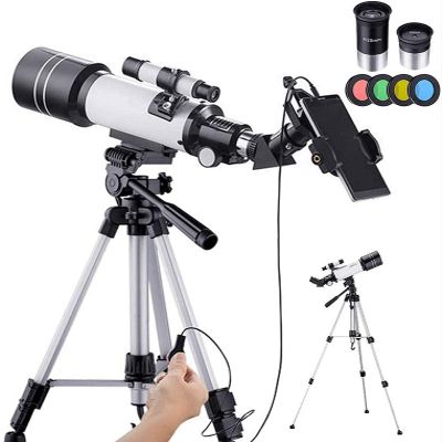 TYUHDUYUR Super Binoculars Telescopes for Adults Astronomical Telescope with Tripod Smartphone Adapter Portable T Stargazing High Magnification High-Definition Telescope