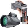 TYUHDUYUR Professional Monocular Telescope 12x50 High Power Scope with Phone Mount and Tripod Scope with 4 Prism FMC for Adults Camping Travelling Wildlife view 1