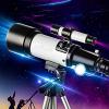 TYUHDUYUR 2021 Updated Kids Telescope Telescopes for Astronomy Beginners 50-100mm Caliber Mount Astronomical Refracting Telescope for Kids Travel Telescope with Tripod Carry Bag and Eyepiece view 1