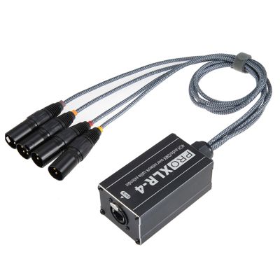 AOOOWER 4 Channel 3Pin Male/Female Snake Multi Networking Snake Receiver to Single Cable