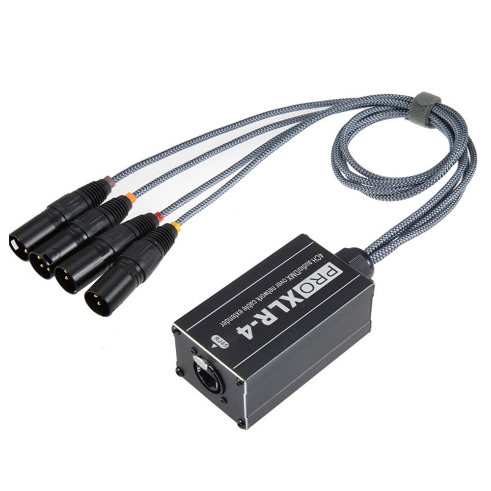 AOOOWER 4 Channel 3Pin Male/Female Snake Multi Networking Snake Receiver to Single Cable