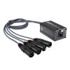 AOOOWER 4 Channel 3Pin Male/Female Snake Multi Networking Snake Receiver to Single Cable view 3