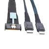 8i 74Pin to Two 8611 Interfaces Conversion Adapter Cable Extender Cord for Hard Disk Server Cable 50CM view 1