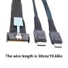 8i 74Pin to Two 8611 Interfaces Conversion Adapter Cable Extender Cord for Hard Disk Server Cable 50CM view 3