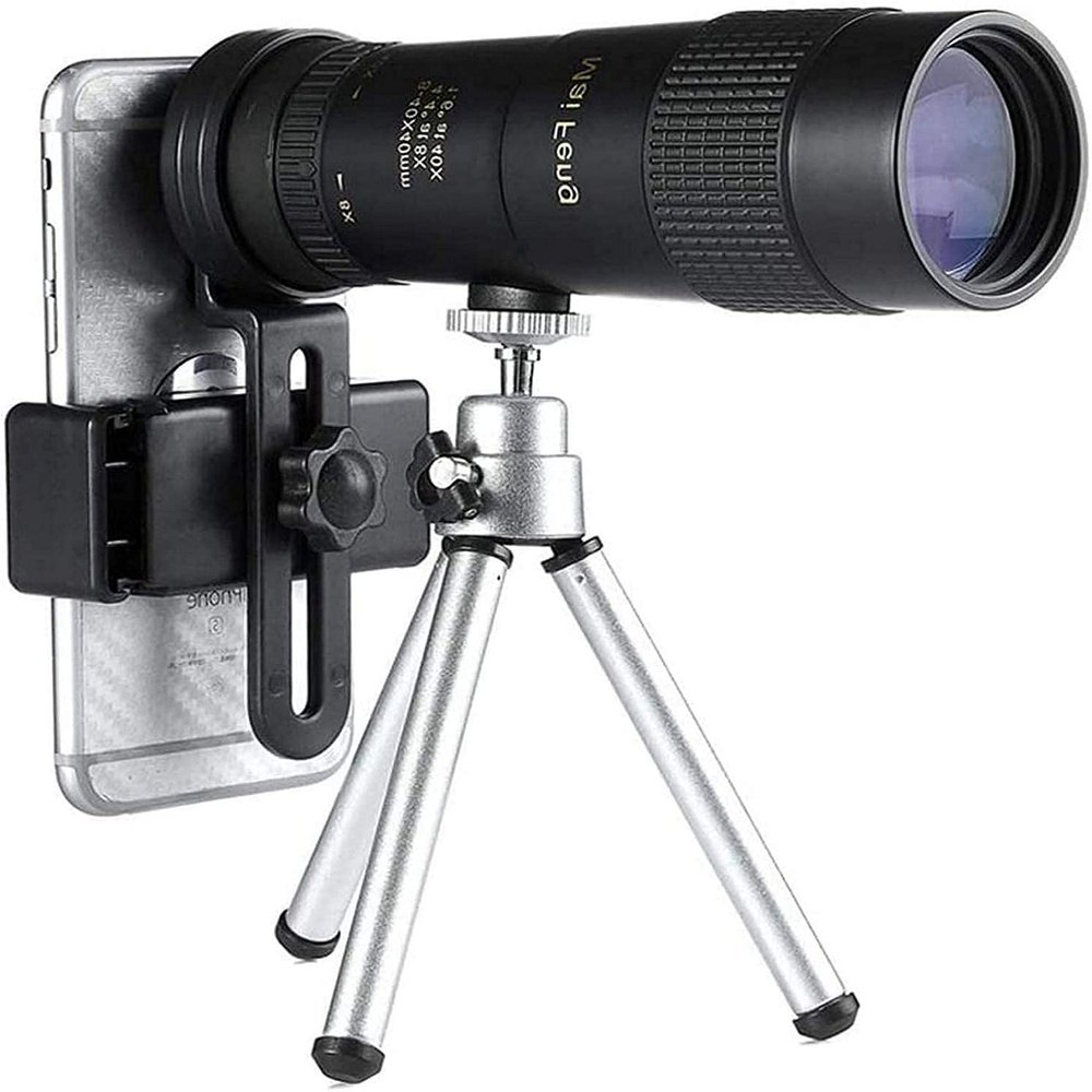 TYUHDUYUR Binoculars 8-40X40 Monocular Telescope Compact Retractable Zoom Waterproof Bak4 Professional ED Glass with Tripod Phone Clip