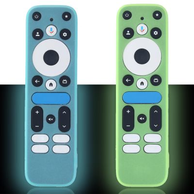 2 Pack Luminous Remote Cover Compatible with 2025 Onn Google TV Box 4K pro Remote, Shockproof Case for Onn Google TV Remote Controller, Lightweight Anti-Slip Skin-Friendly Silicone Skin Sleeve