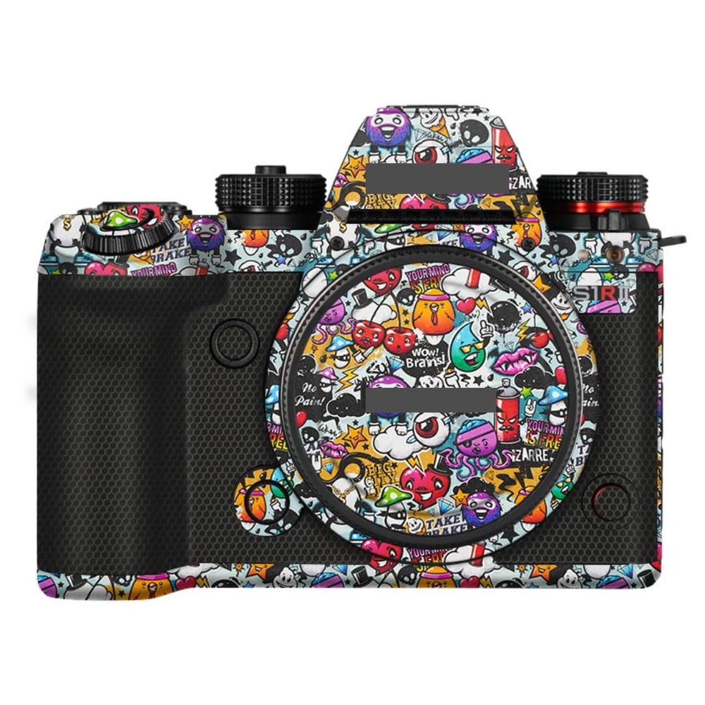 SIR II S1RM2 Camera Skin Wrap Anti-Scratch Sticker Coat Vinly Protective Film Body Protector Decals Cover for Panasonic Lumix SIRII S1R Mark II (Graffiti White)