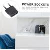 POPETPOP 6pcs US to Adapter Converter Household Socket Converter for Electrical Appliances Under Compact and Adapter with Pure Copper Pins Black view 3