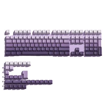 136 Key PBT Double Shot Side Print Backlit Keycaps Compatible with MX Style Mechanical Keyboards for 108 96 87 80 84 68 64 61 Key Layouts(Purple-OEM Side)