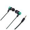 POPETPOP Heavy Bass in Ear Earphones with Plug Wired Cloth Line Headset for Running and Music Noise Cancelling Stereo Earbuds Compatible with All Devices Green view 1