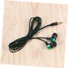 POPETPOP Heavy Bass in Ear Earphones with Plug Wired Cloth Line Headset for Running and Music Noise Cancelling Stereo Earbuds Compatible with All Devices Green view 2