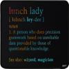 Lunch Lady Definition Mouse Pad, Black Humorous Dictionary Style, 9.5x7.9 Inches, Gaming Mousepad Mouse Mat view 1