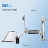 Adjustable Wall Mount Workstation - Rotatable Laptop Holder & Monitor Mount for 17-27" Screens, Supports Up to 8kg, Durable Aluminum Alloy for Home & Office Use view 2