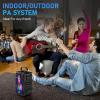 Dnil Portable Wireless Speaker with high-Definition Sound Quality, Voice Control Function, RGB Multi-Color Rhythm Lights, Suitable for Home and Outdoor use (Blue) view 4
