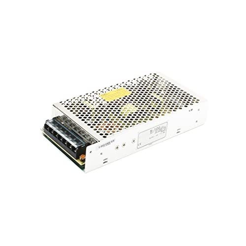 100W DC Regulated Power Supply - AC to DC Converter, 5V/7.5V/12V/15V/24V, 20A/13.6A/8.5A/4.5A, Adjustable Voltage, Ideal for Electronics Projects