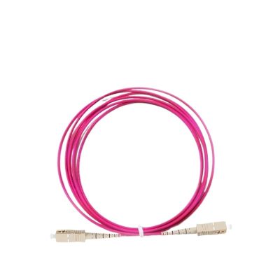 10pcs 1m OM4 Fiber Optic Patch Cords - Red/Purple(LC-SC)