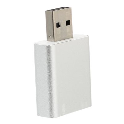 BAZEITFLOW USB External Sound Card Adapter Aluminum Alloy Headphone Microphone Jack USB Stereo Audio Adapter Plug and Play for Laptop Desktop