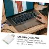 BAZEITFLOW USB External Sound Card Adapter Aluminum Alloy Headphone Microphone Jack USB Stereo Audio Adapter Plug and Play for Laptop Desktop view 3