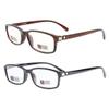 Classic Rectangle Reading Glasses Magnification UV Protection Anti Glare and Scratch Resistant Computer (2 packs one black+one brown, 3, x) view 1