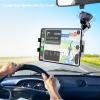 PLDHPRO Tablet Mount for Car Dashboard Windshield, Vehicle Dash iPad Holder Stand with Telescopic Arm for Semi Truck for iPhone Galaxy Tabe 5.1-15.6'' Devices, Road Trip Essentials view 2