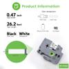 30-Pack Label Maker Tape 12mm 0.47 Laminated White TZe-231 Replacement for Brother P Touch Printer PTD210 PTH110 PTD220 PTD400, TZe TZ Tape 1/2inchx26.2ft view 2