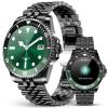 2025 DA GPT Smart Watch with Bluetooth Call,1.19-inch AMOLED Display, 24/7 Heart Rate, Blood Oxygen, Blood Pressure, Sleep Monitor, 107 Sports Fitness Tracker, Compatible Android and iOS Black Green view 1