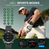 2025 DA GPT Smart Watch with Bluetooth Call,1.19-inch AMOLED Display, 24/7 Heart Rate, Blood Oxygen, Blood Pressure, Sleep Monitor, 107 Sports Fitness Tracker, Compatible Android and iOS Black Green view 4