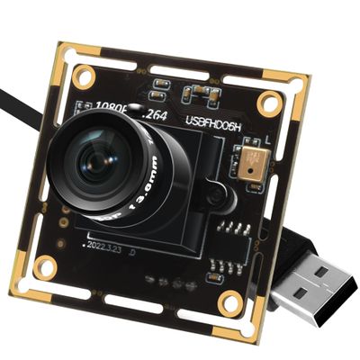 1080P Low Light USB Camera Module for Computer, 2MP H.264 30fps Wide Angle Mini UVC USB2.0 Webcam Board with Microphone, Embedded Industrial Camera Plug and Play for Windows Linux MacOS Raspberry Pi