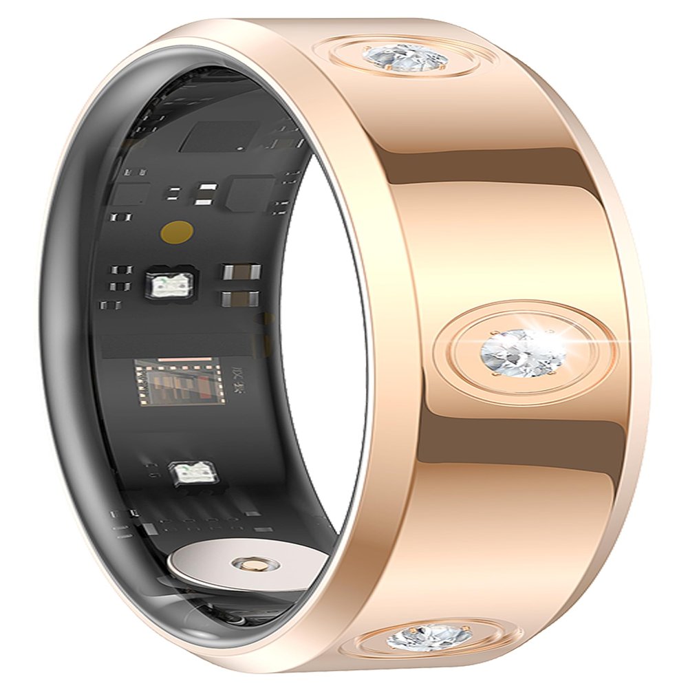 Ladies Smart Ring for Women Health Ring Heart Rate Monitor Sleep Tracker Fitness Tracker Calories Step Counter Pedometer Gesture Control Waterproof Compatible with iOS Android Phones Elegant Ring
