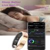 Ladies Smart Ring for Women Health Ring Heart Rate Monitor Sleep Tracker Fitness Tracker Calories Step Counter Pedometer Gesture Control Waterproof Compatible with iOS Android Phones Elegant Ring view 2