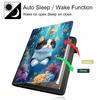 Yuxcfhjfe Case for New Amazon Kindle Fire 7 (12th Generation 2022 Release), Premium PU Leather Folio Stand Cover Case with Smart Auto Wake/Sleep, Underwater Adventure Cat view 4