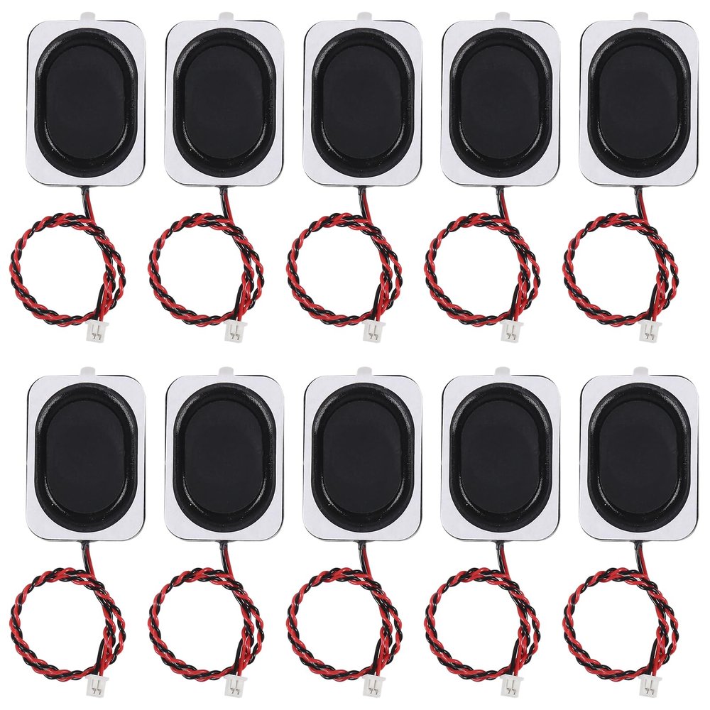 10pcs Speaker 4 Ohm 3W Full Range Cavity Sound HiFi Speaker Accessories Ultra-Thin with JST1.25 mm 2-Pin Interface Wire, for Computer Electronic Project Application Components for Arduino