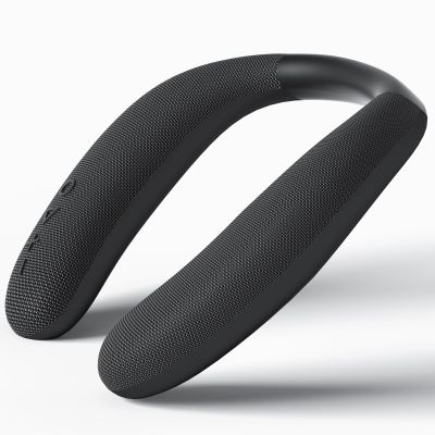 Portable Wireless Neckband Home TV Speakers, Theater Stereo Surround Sound with Microphone, Wireless Loudspeaker for Outdoor Sports with Bluetooth Receiver