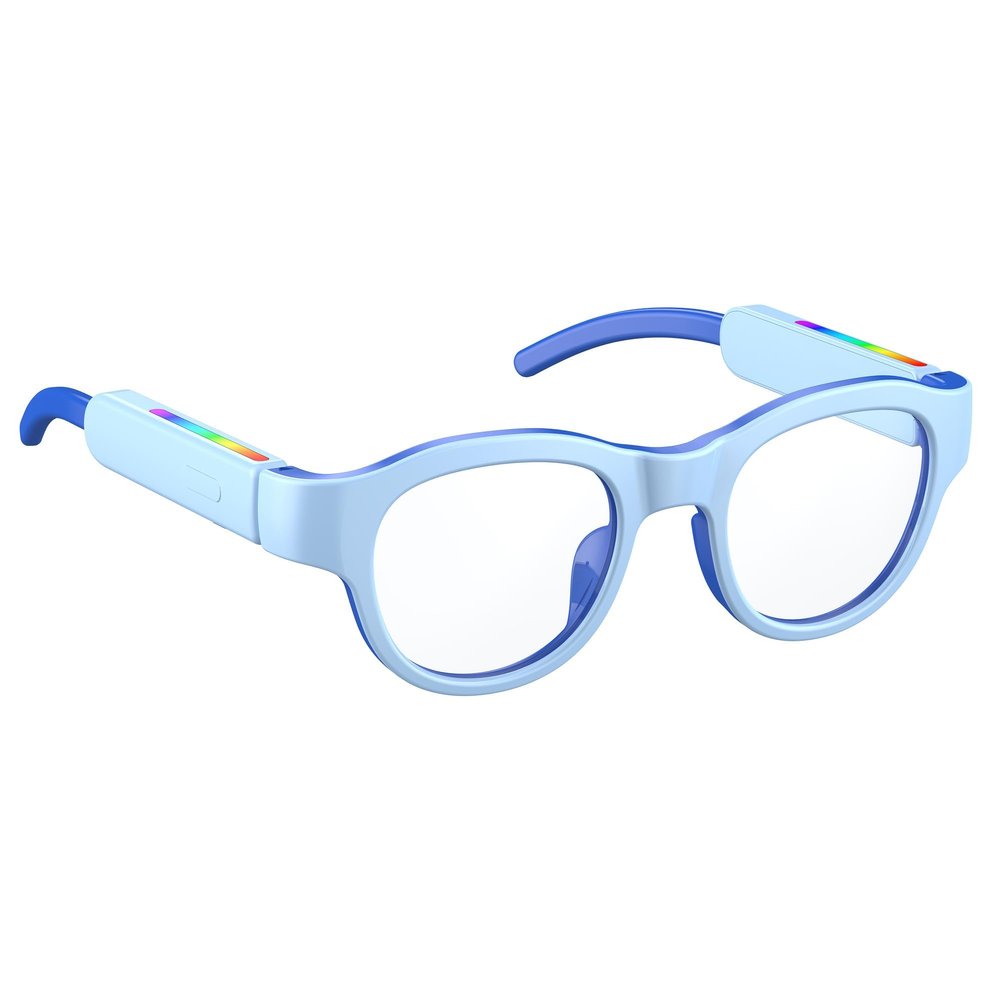 ZOOTEALY Kids Smart Glasses: UV400 Blue Light Glasses - Built-in Mic & Open Ear Bluetooth Speakers - 7-color RGB Light Strip - Voice & Touch Control - Works with iOS/Android for Kids 6-12 Gifts