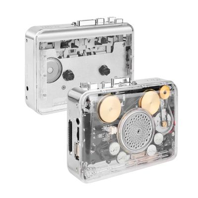Bewinner Cassette Tape Player, Stereo USB Cassette to MP3 Converter, Portable Cassette Player with 3.5mm Noise Cancelling Headset for Computer