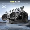 AFIFR Outdoor Bluetooth Speaker, 160W Loud Bass! Rugged, IP67 Waterproof, 24H Playtime with Lights, Wireless TWS Pairing Portable Speakers for Party, Outsides, Travel, Beach, Garage (Black) view 2