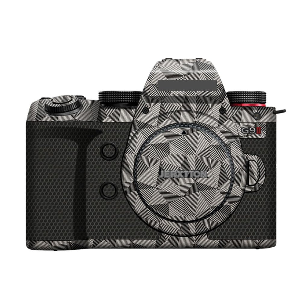 G9 II Anti-Scratch Camera Skin Wrap Sticker Coat Vinly Protective Film Body Protector Decals Cover for Panasonic Lumix G9II G9 Mark II (Triangle Titanium)