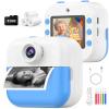 DITUPAN Kids Camera Instant Print for Christmas Birthday Gifts Age 4-12,Front Rear Dual Selfie Camera with 1080P Videos Toddler Portable Travel Toy 6 7 8 9 Year Old Boys Girls-Blue view 1