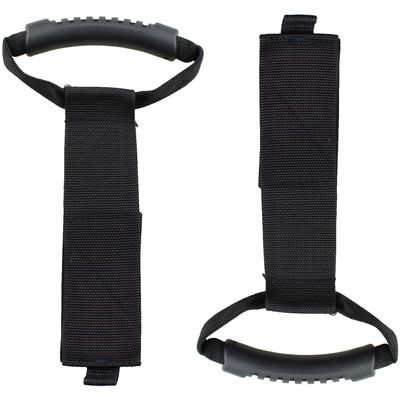 TAODAN 2PCS Black Nylon Heavy Duty Hook and Loop Storage Strap 17 Inch Garage Organiser for Extension Cord Cable Water Pipe Rope Hose