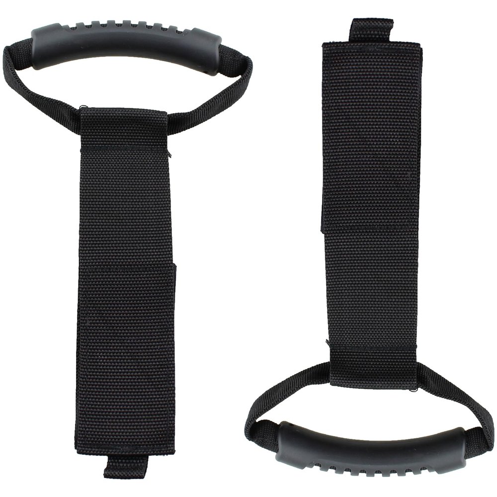 TAODAN 2PCS Black Nylon Heavy Duty Hook and Loop Storage Strap 17 Inch Garage Organiser for Extension Cord Cable Water Pipe Rope Hose