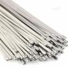 100PCS 304 Stainless Steel Zip Ties  4.6mm Wide, 1001000mm Long, Self-Locking Heavy Duty Cable Ties, High Temperature Resistant Metal Ties For Outdoor, Marine(4.6 mm W x 150 mm L) view 1