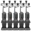 Retevis RT48 Waterproof Walkie Talkies with Mic,Heavy Duty Rugged Two Way Radio,IP67 Waterproof(1m/30min),Rechargeable 2 Way Radio,1200mAh,VOX,SOS Alarm,for Business Construction School(10 Pack) view 1