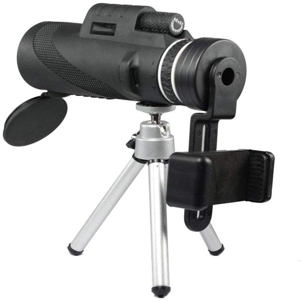 10x42 Portable Prism FMC Lens Monocular Telescope Compact Monocular with Smartphone Adapter and Tripod for Adult Bird Watching, Outdoor Hunting, Travel, Monocular Telescope